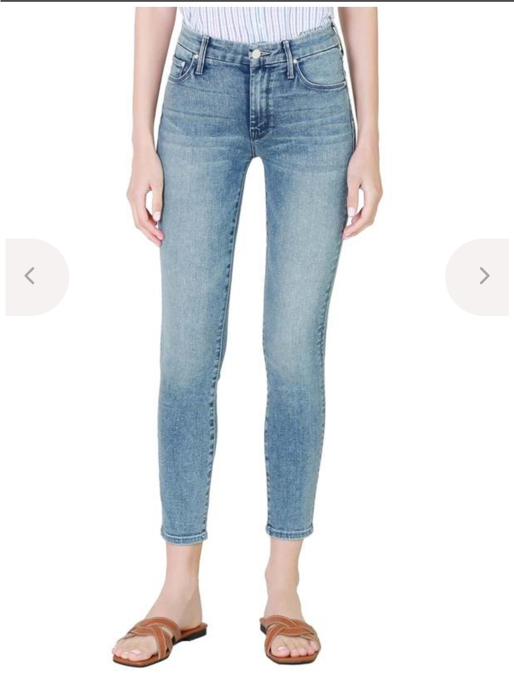 Mother Denim The Looker Ankle  Jeans in Twice Shy Size 26